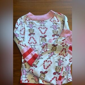 Hanna Andersson 2T GUC Grinch Two Piece Pajamas